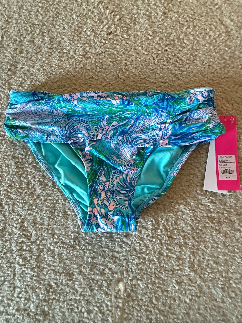 NWT Lilly Pulitzer Landon Sarong Hipster Swimsuit Bikini Bottom